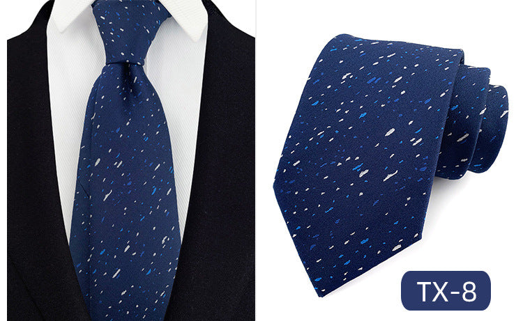 in stock wholesale men's tie jacquard yarn-dyed fabric small floral pattern business casual wedding groom tie