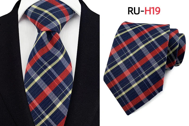 Tie Men's British Vintage Brown khaki brown Plaid Business Casual Striped Red Wedding Tie