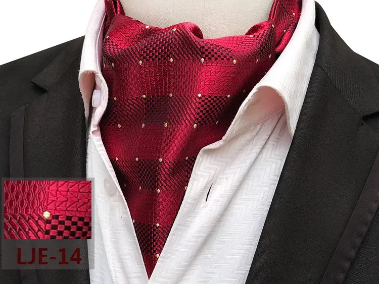Factory wholesale men's scarf new cashew flower jacquard polyester British suit shirt collar scarf business scarf