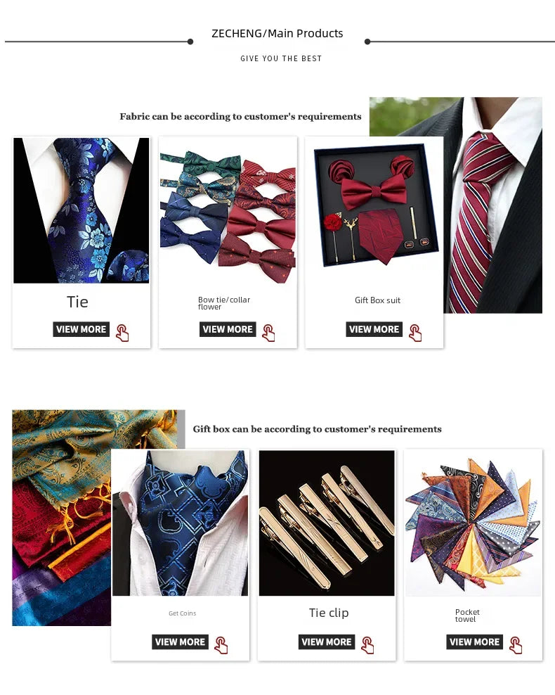 Factory wholesale men's scarf new cashew flower jacquard polyester British suit shirt collar scarf business scarf