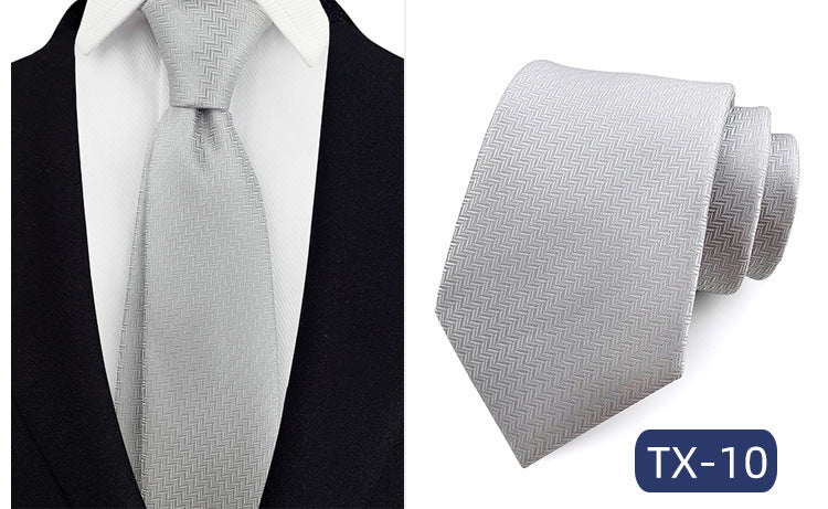 in stock wholesale men's tie jacquard yarn-dyed fabric small floral pattern business casual wedding groom tie